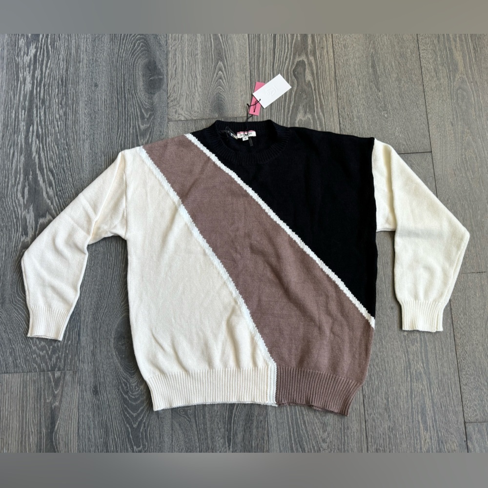 Andrée by Unit Colorblock Crewneck Sweater Size 3X